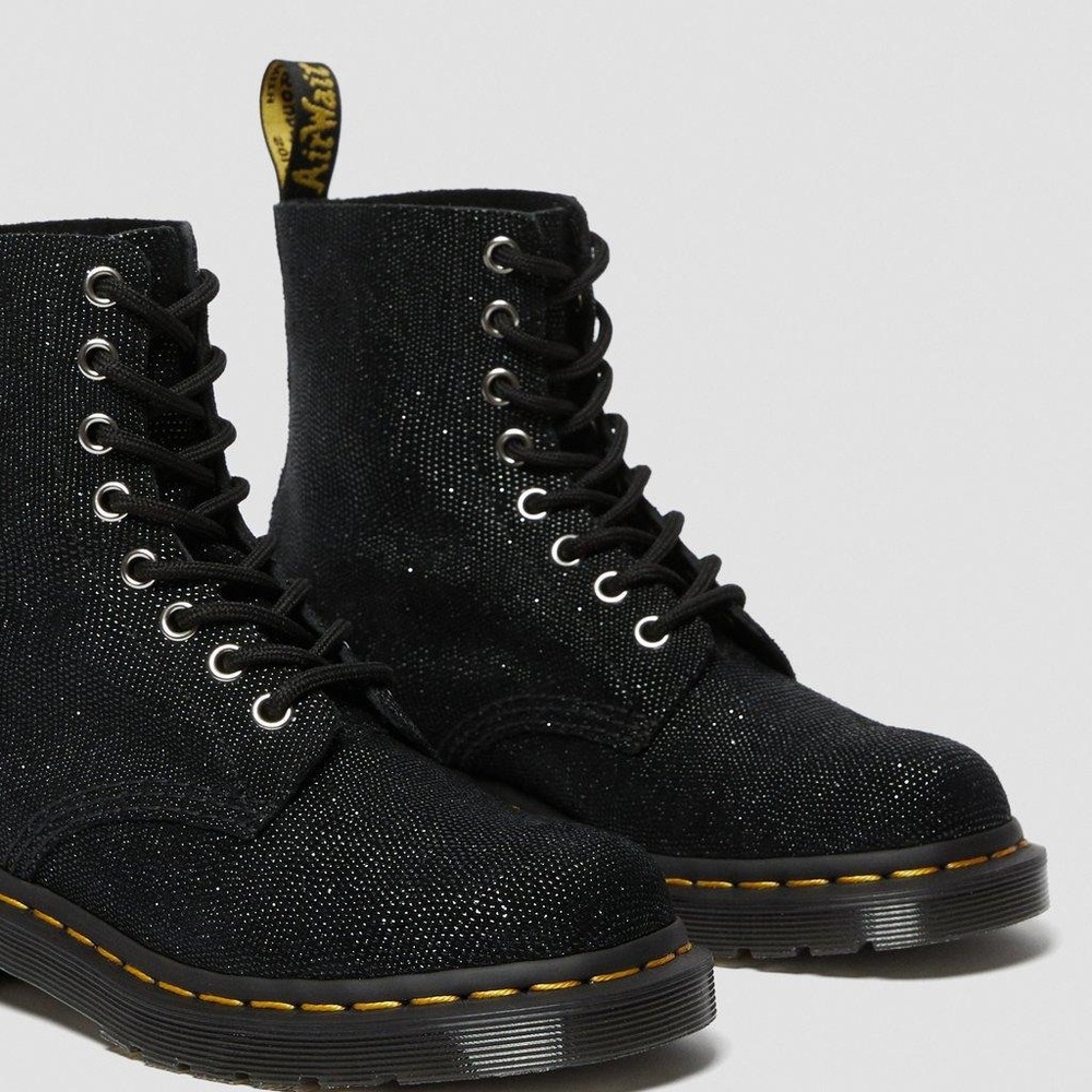 Dr. Martens ✨ Size 6 • NWOT • 1460 Pascal • Glitter Ray Black Lace Up Boot - Picture 4 of 11